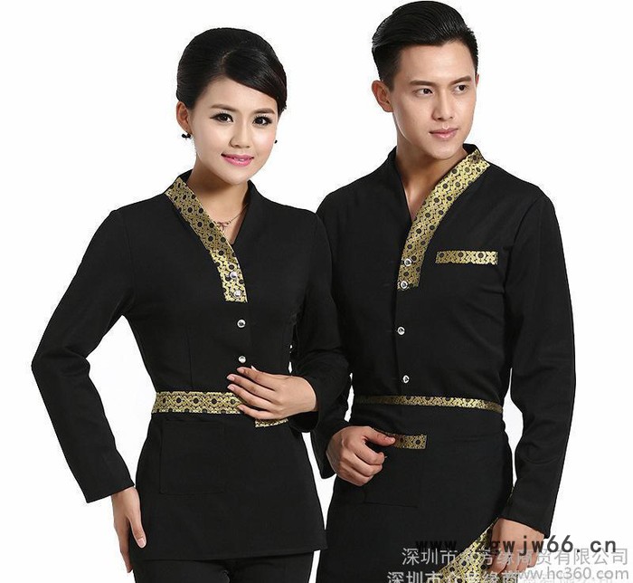 酒店工作服秋冬装女饭店餐厅服务员工作服长袖男火锅店职业工作服图2