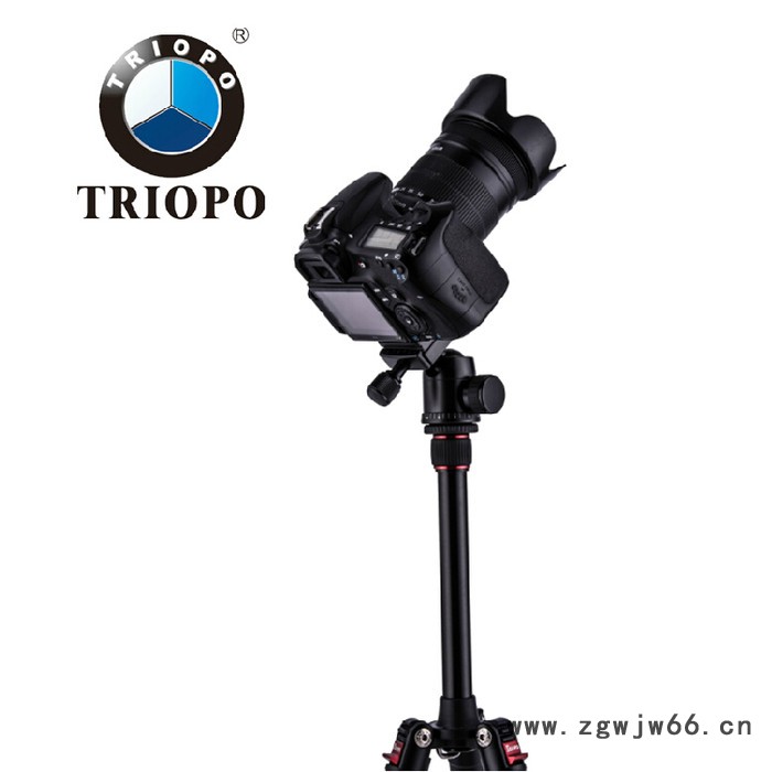 TRIOPO碳纤维单反相机三脚架GT-2205+KK-OS套装可做独脚架5节旅游图3