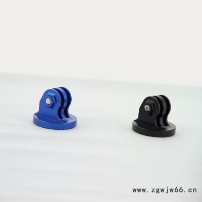 GOPRO配件高品质铜螺母连接三脚架座自拍杆黑色转接头