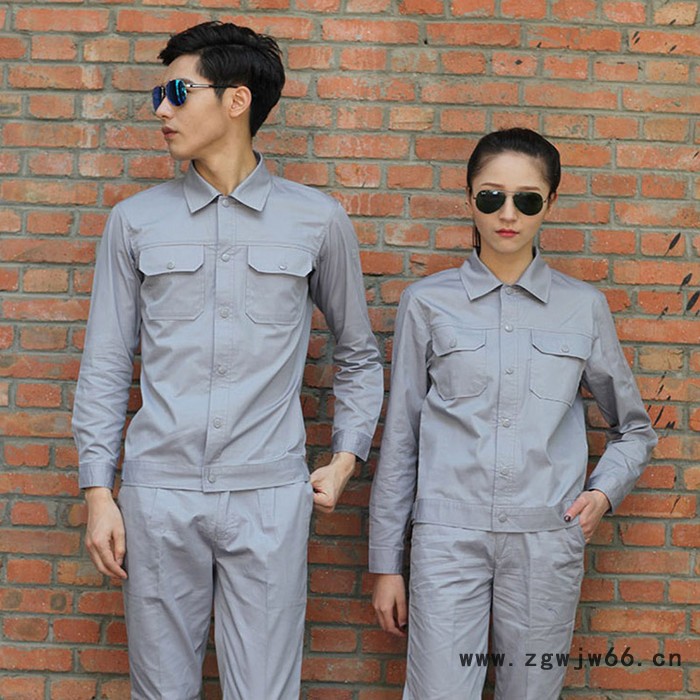 苏缝 纯棉工作服夏季工作服套装男长袖纯棉劳保服工厂车间工装全棉耐磨图2