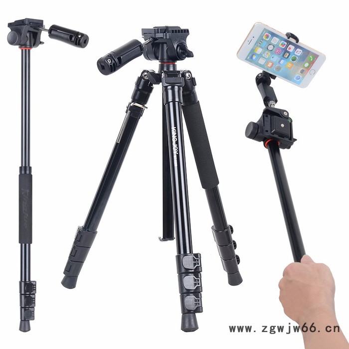劲捷BT-158**铝合金单反相机三脚架 摄影摄像便携 手机三脚架跨境**图3