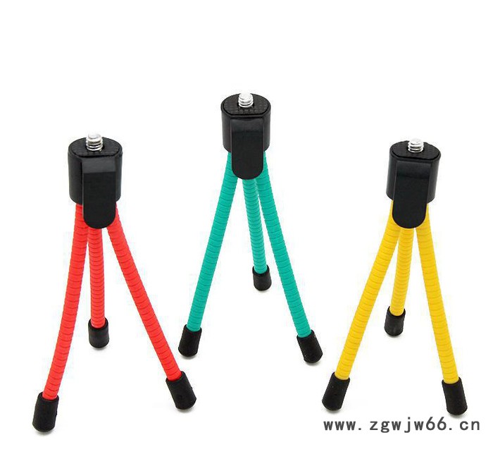 ** 彩色软管三角架 迷你三脚架  小型相机手机专用三脚架