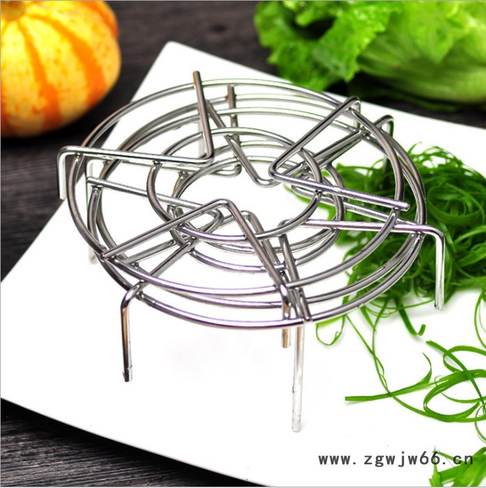 **高中矮脚304不锈钢多功能蒸架蒸菜架西橱房置物架三脚架厨房锅架隔热架沥水架垫架隔热架图4