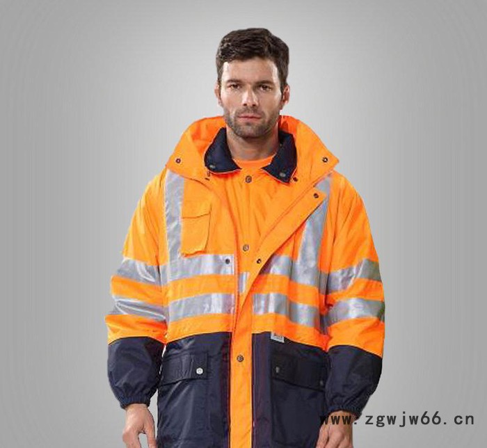 直销反光工作服 反光工作服棉衣环卫反光衣服交通网布棉服图3