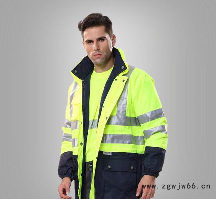 直销反光工作服 反光工作服棉衣环卫反光衣服交通网布棉服图2
