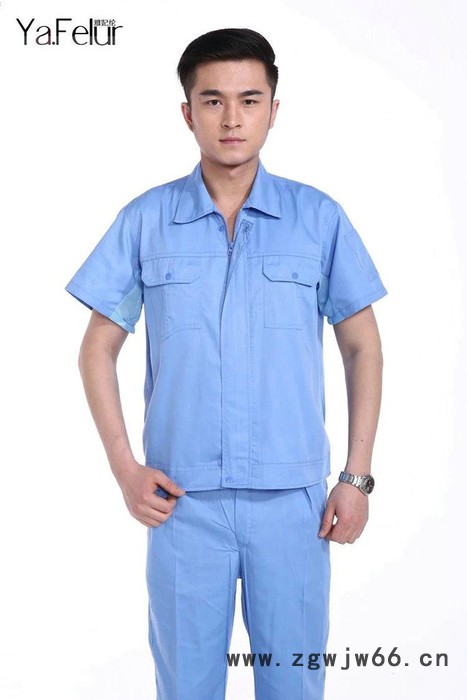 深圳新款短袖工程服 工厂工作服 短袖厂服 夏季工作服套装定做图2
