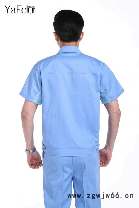 深圳新款短袖工程服 工厂工作服 短袖厂服 夏季工作服套装定做图3