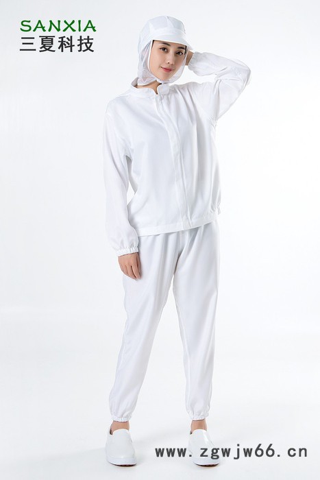 食品工作服套装长袖短袖食品厂专用白色蓝色日本订单食品厂工作服图2