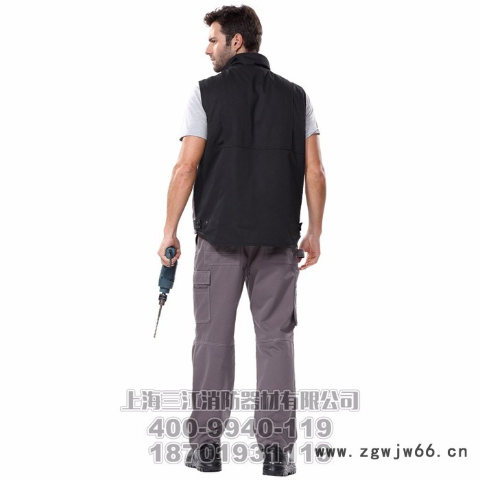 安大叔防寒背心 A234反光防寒背心 高警示工作服价格 户外工作服直销图3