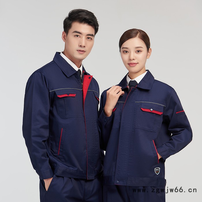 劳保服春秋长袖厂服男工装上衣定制印绣字车间汽修工地工作服套装 南京工作服图4