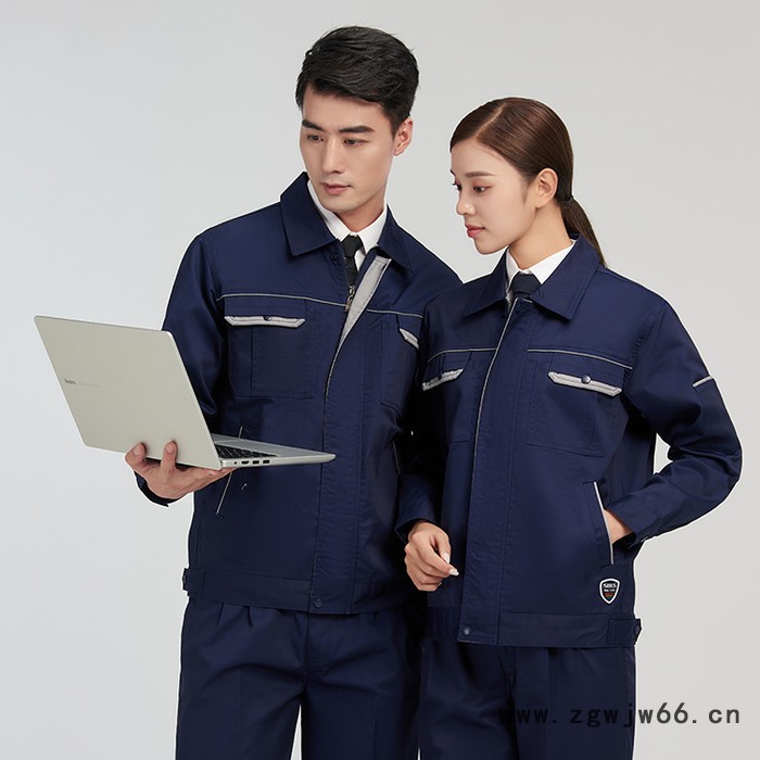 劳保服春秋长袖厂服男工装上衣定制印绣字车间汽修工地工作服套装 南京工作服图3