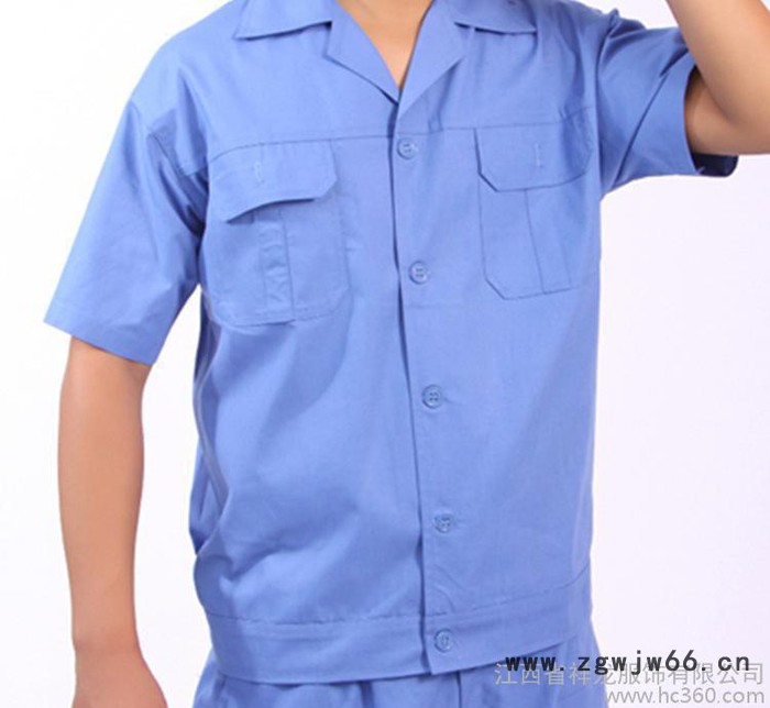 厂服 工作服夏季短袖工装定做 短袖工作服套装可定制logo图2