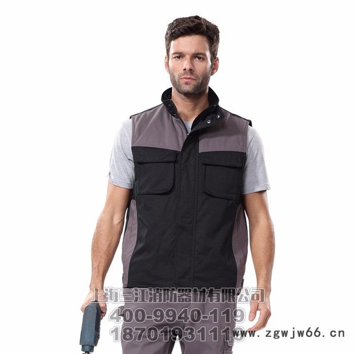 安大叔防寒背心 A234反光防寒背心 高警示工作服价格 户外工作服直销图3
