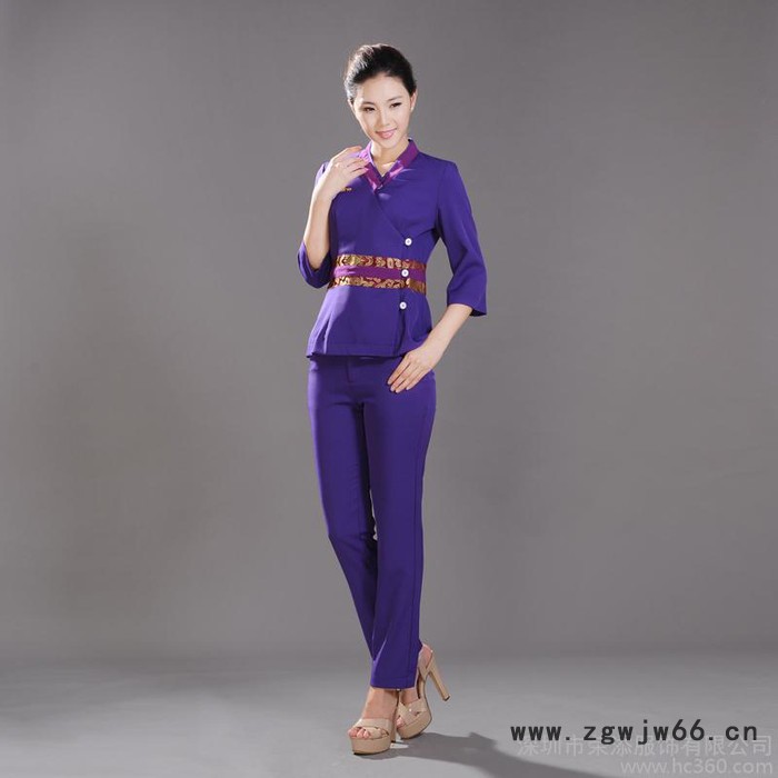 供应美容工作服套装新款美容师工作服夏装东南亚足疗技师工作服女图3