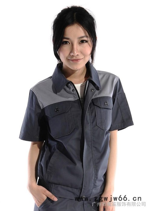 夏季工作服短袖上衣环卫劳保服 工服上衣男 汽修工作服厂服图3