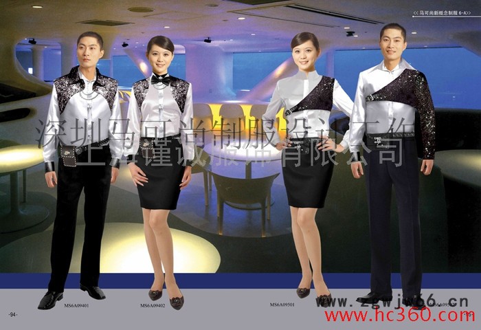 供应酒店工作服制服 酒店工作服夏装 酒吧服 酒店服务员服图3