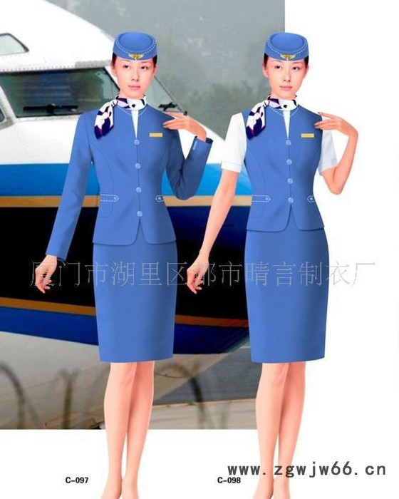 服装厂设计定做空姐服 航空制服 铁路工作服 巴士工作服定做图3