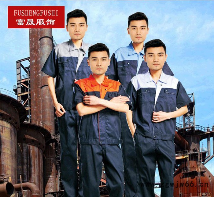 夏季短袖劳保工作服套装 机械服 汽修服 工程服 工厂厂服定做图2