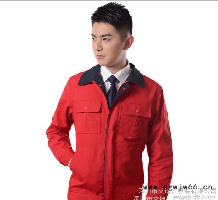 【直销】深圳长袖劳保服套装 汽修电焊冬季工作服 可加工定做图2