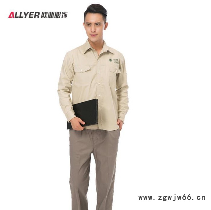 河南郑州工作服定制 工作服定做 春秋款长袖装修劳保服装图4