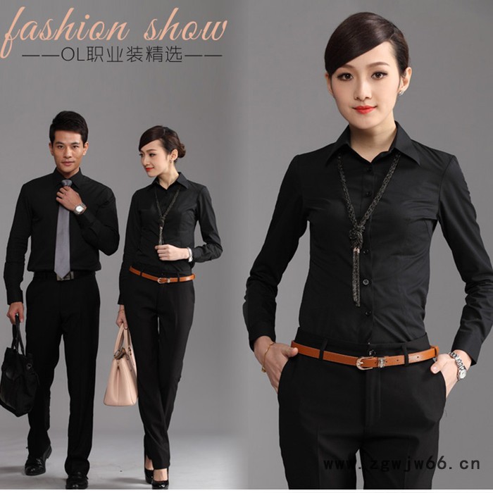 批发办公室职业衬衫套装 秋季工作服制服 都冬季女装衬衫工作服图2