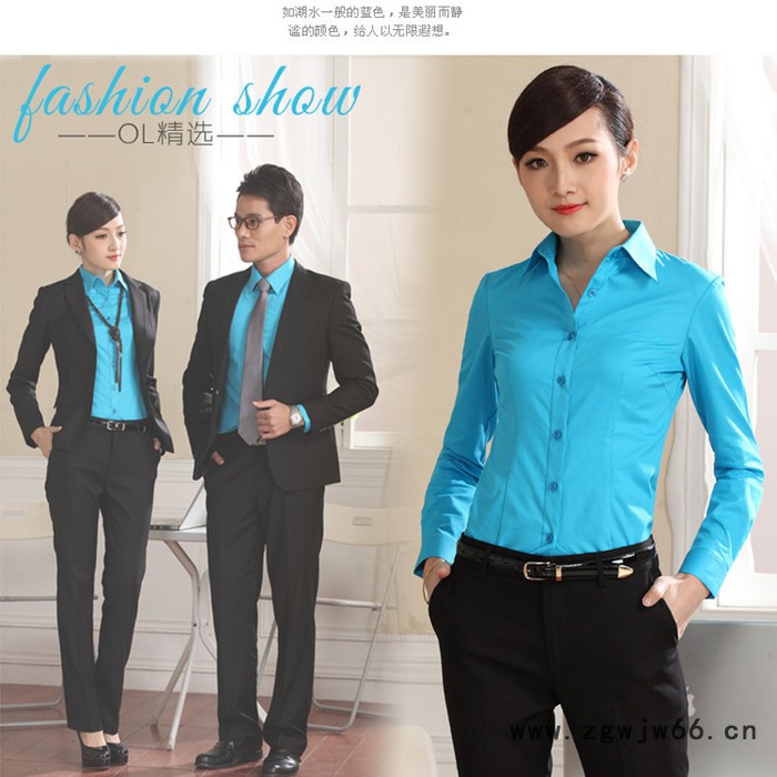 批发办公室职业衬衫套装 秋季工作服制服 都冬季女装衬衫工作服图3