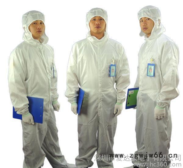 无尘带帽连体服  防静电带帽连体服  无尘防静电带帽 连体工作服图2