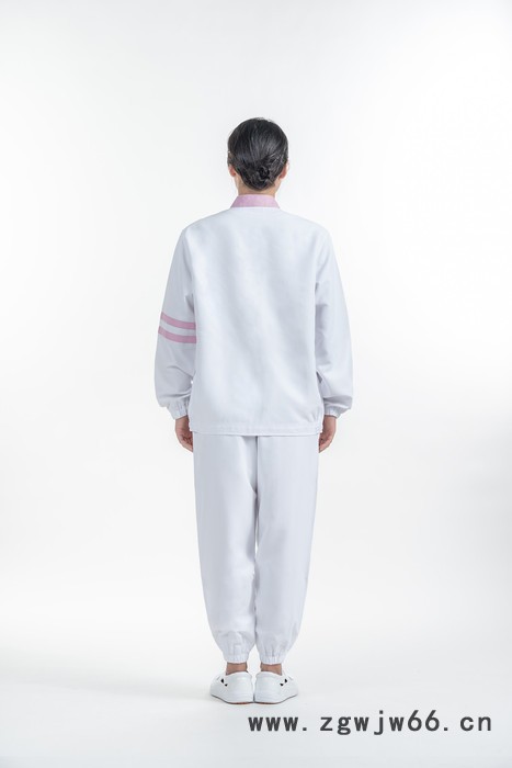 新进安 分体式镶色粉食品工作服  可定做图2