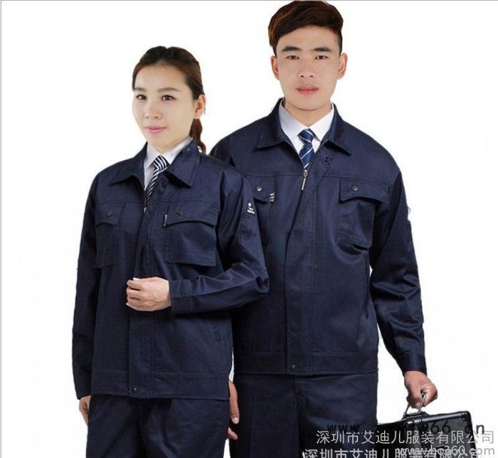 春秋季纯棉长袖加厚防静电工作服  工程夹克定制 定制纯棉工作图2