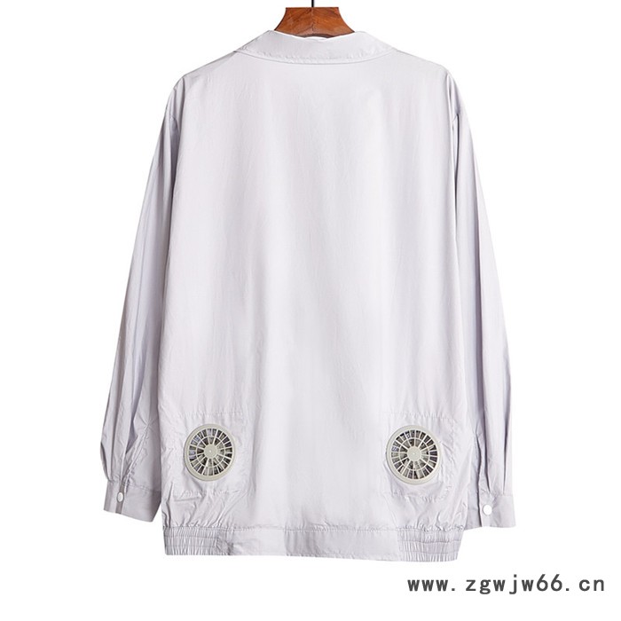 百米 风扇衣服降温空调服电焊农场汽修环卫建筑高温纯棉夏季工作服图5