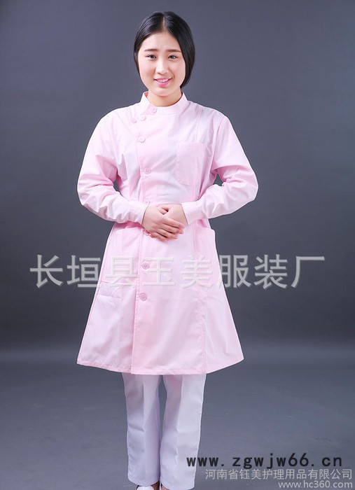 医生大褂 春秋粉色长袖医院护士工作服实验室医院药店诊所护士服图2