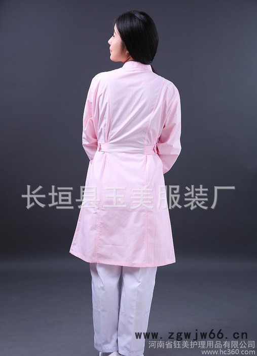 医生大褂 春秋粉色长袖医院护士工作服实验室医院药店诊所护士服图3