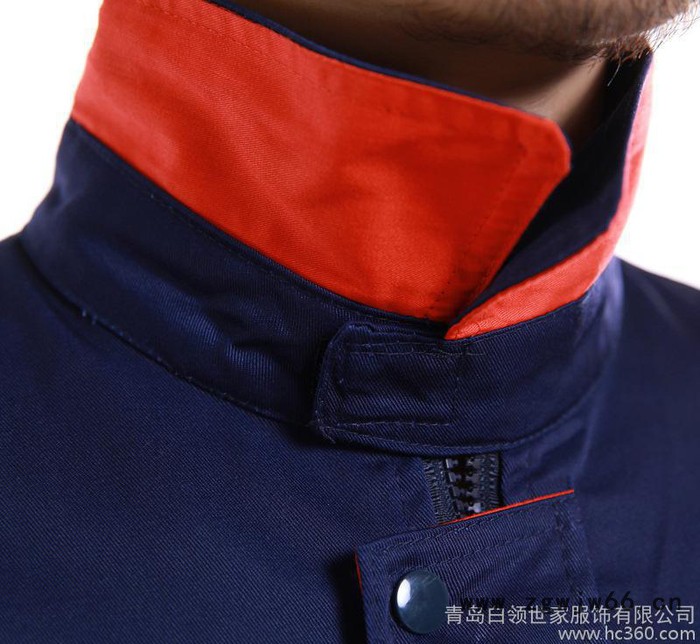 青岛长袖工作服 劳保服套装帆布厂服 工衣汽修服现货图2