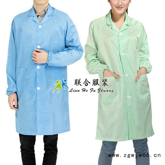 供应防静电白大褂 低价订做防护工装防静电工作服防静电连体服工作服图2