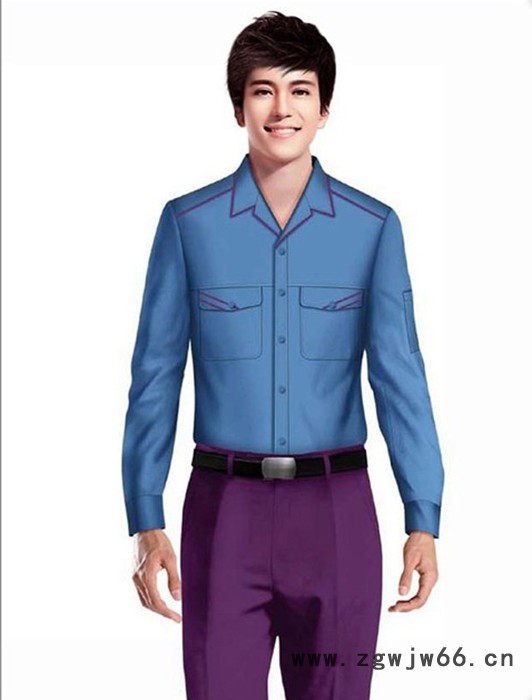 供应徽毫A-9135工作服定制图2