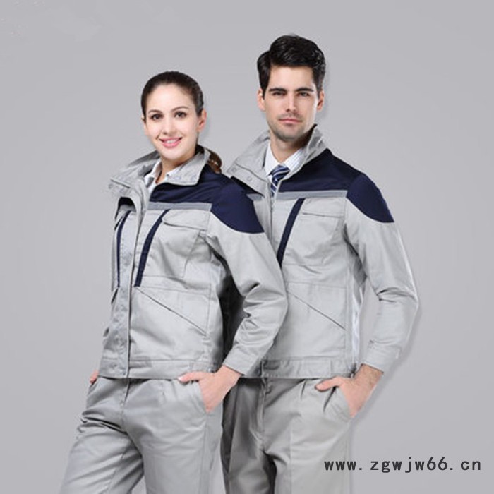 纯棉帆布套装 电工工作服 加油站工作服定做 可防静电 工装批发车间工作服套装图4