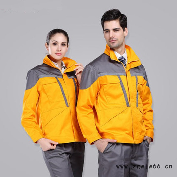 纯棉帆布套装 电工工作服 加油站工作服定做 可防静电 工装批发车间工作服套装图2