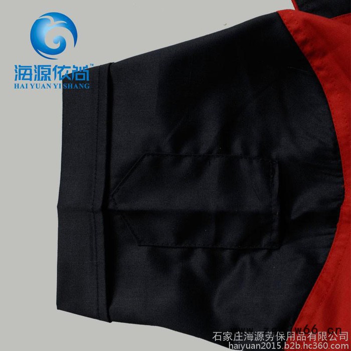 海源2015年春秋工作服套装男女防静电工作服/新款涤棉特种防护服图2