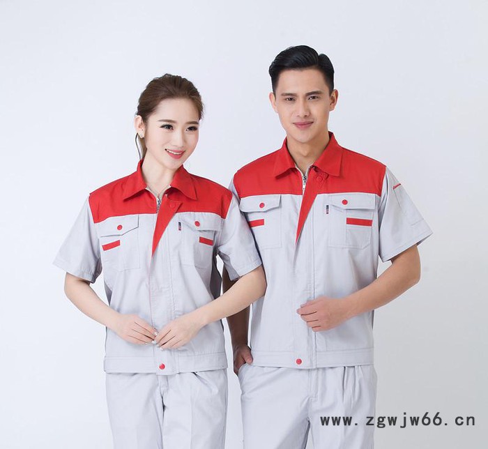 夏季短袖工作服 工厂车间半袖工装劳保服夏装户外工程服定做图2