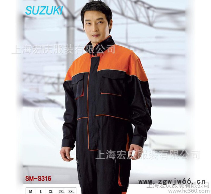 连体工作服加工定制劳保服 帆布耐磨汽修服男女车间厂服绣字图2