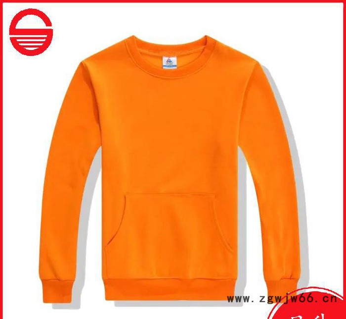 圆领长袖班服T恤印logo空白卫衣定制企业工作服印制广告衫定做图2