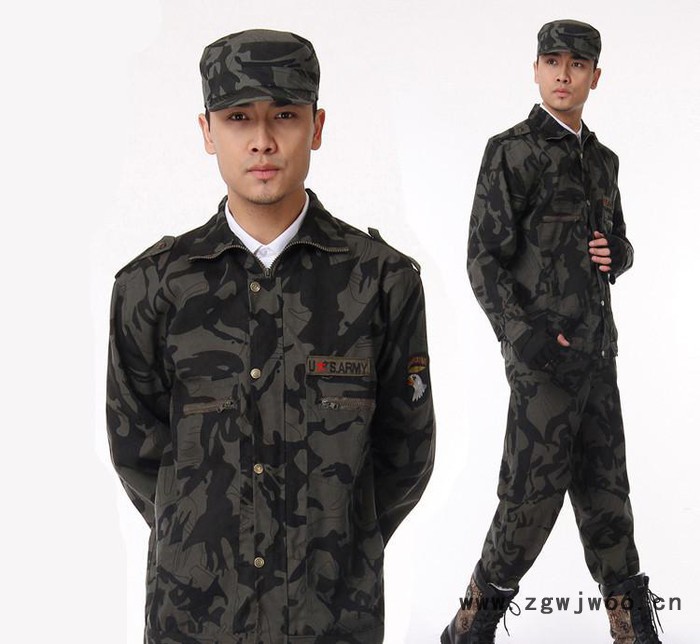 昌圣056帆布地图迷彩工作服套装耐磨结实户外拓展休闲工作劳动图2