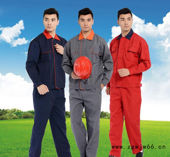 劳保工作服套装 秋冬长袖厚型帆布款 车间厂服工装定做图2