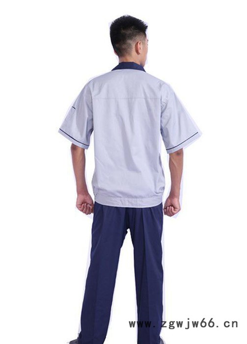 上海吉耐工作服劳保衣服 订做短袖车间服装 定做厂服工装套装图2