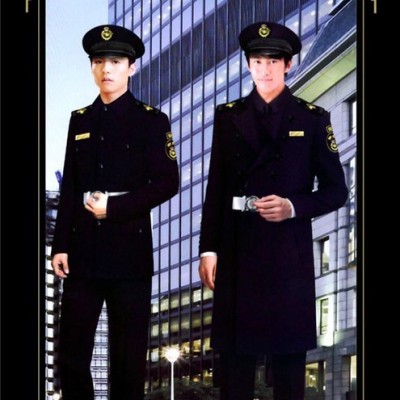 徽毫服饰定制上海企业保安制服保安大衣定做 冬季保安大衣 制服、工作服