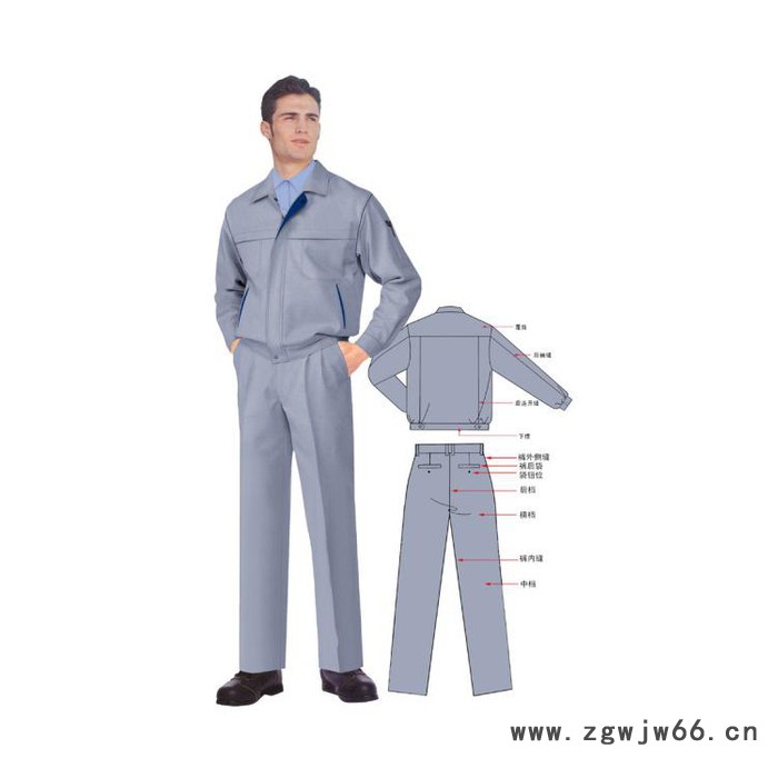 工作服长袖涤棉 sdfz004 按套计