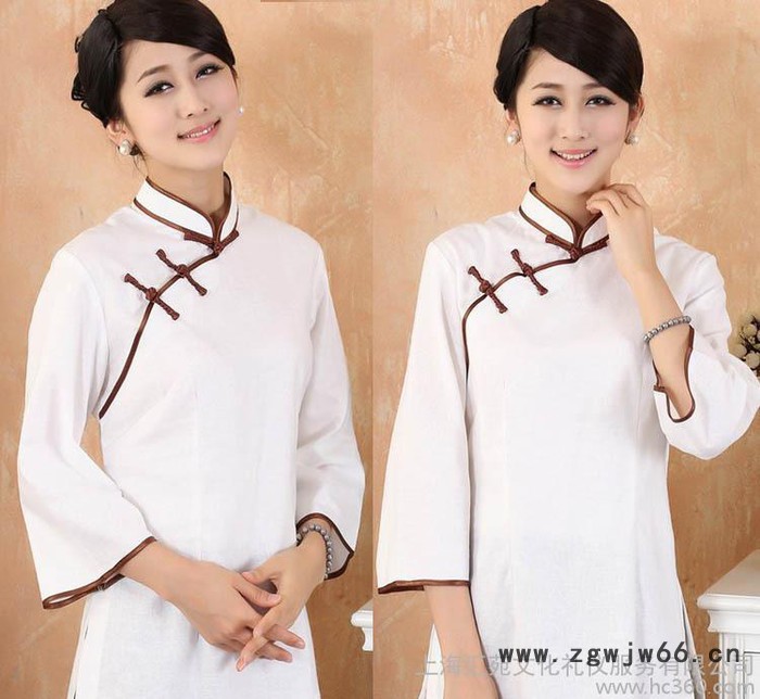 上海专业定制酒店餐饮养生会所中国风改良汉服复古怀旧精致工作服图2