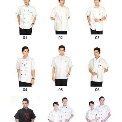 酒店工作服装 酒店厨师长制服 餐厅工作服 长袖厨师服装