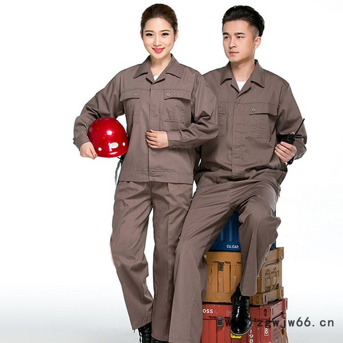 夏季工作服男女工人汽修机修工厂车间长袖工装涤棉劳保服定制图2