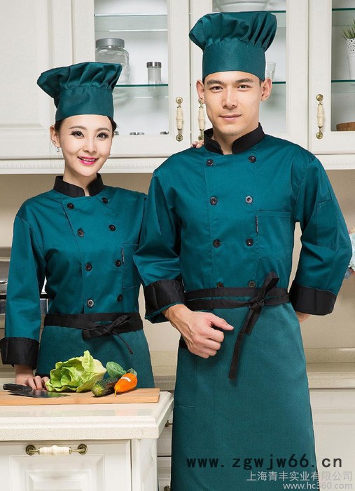 厨师服长袖酒店餐厅厨师服秋冬装男女餐饮饭店厨房厨师工作服图2